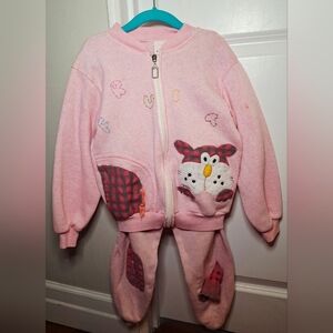 Vintage 80s Cute Patchwork Sweatsuit (10-12)